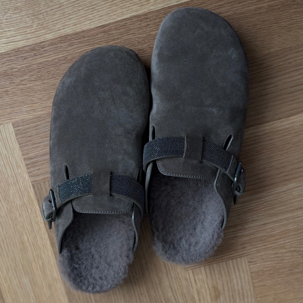 Brunello Cucinelli Monile-Detailed Clogs/mules, dark brown, size 41 - Picture 2 of 8